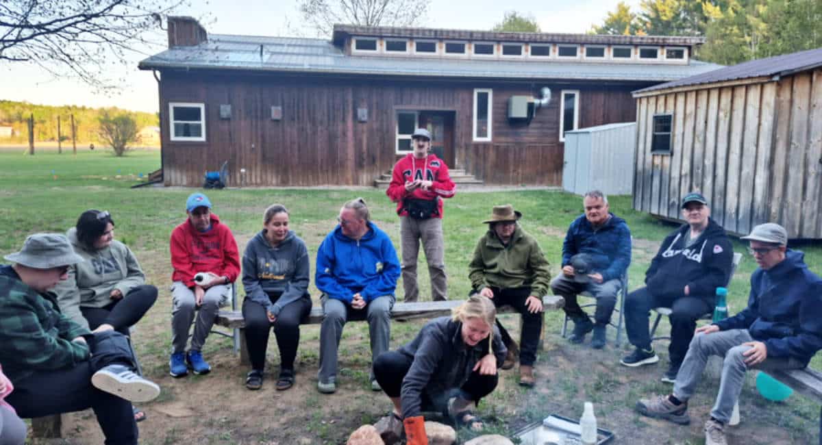 Sitting around the campfire at Boundless Camp