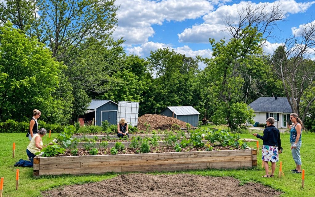 Tending the gardens